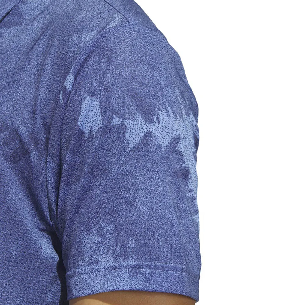 Adidas Flower Mesh Polo Shirt - Blue Fusion/Collegiate Navy Performance Unleashed Walk with Power