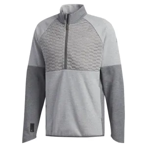 Adidas Frostguard 1/4 Zip Quilted Competition Jacket - Grey Five Heather Performance Unleashed Spring Sale