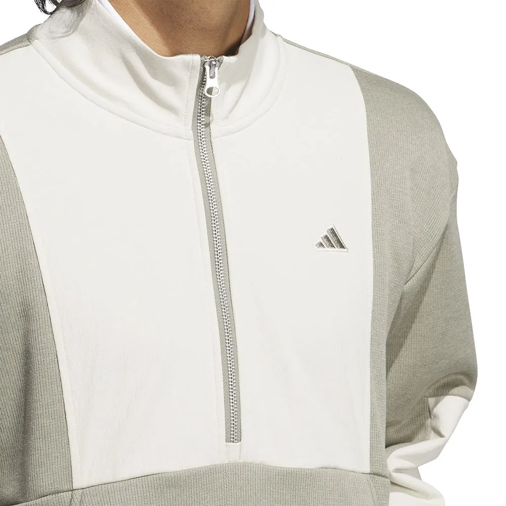 Game-Changer Footwear Adidas Go-To Dwr Hybrid 1/2 Zip Pullover - Silver Pebble/Alumina