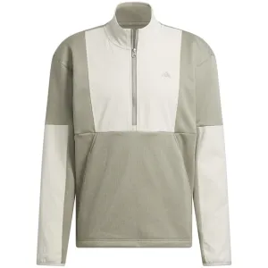 Mother's Day Sale Engineered for Speed Adidas Go-To Dwr Hybrid 1/2 Zip Pullover - Silver Pebble/Alumina