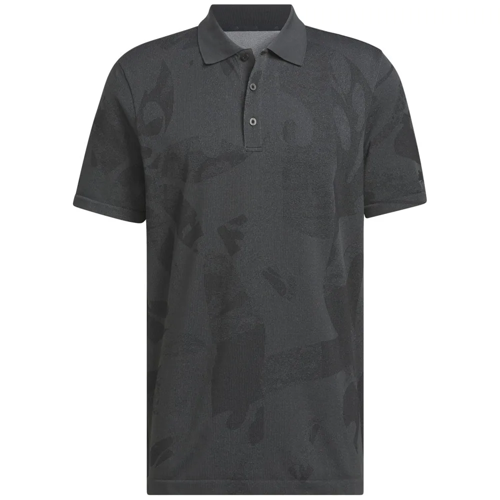 Adidas Go-To Primeknit Polo Shirt - Black Own the Vibe Stay in Motion