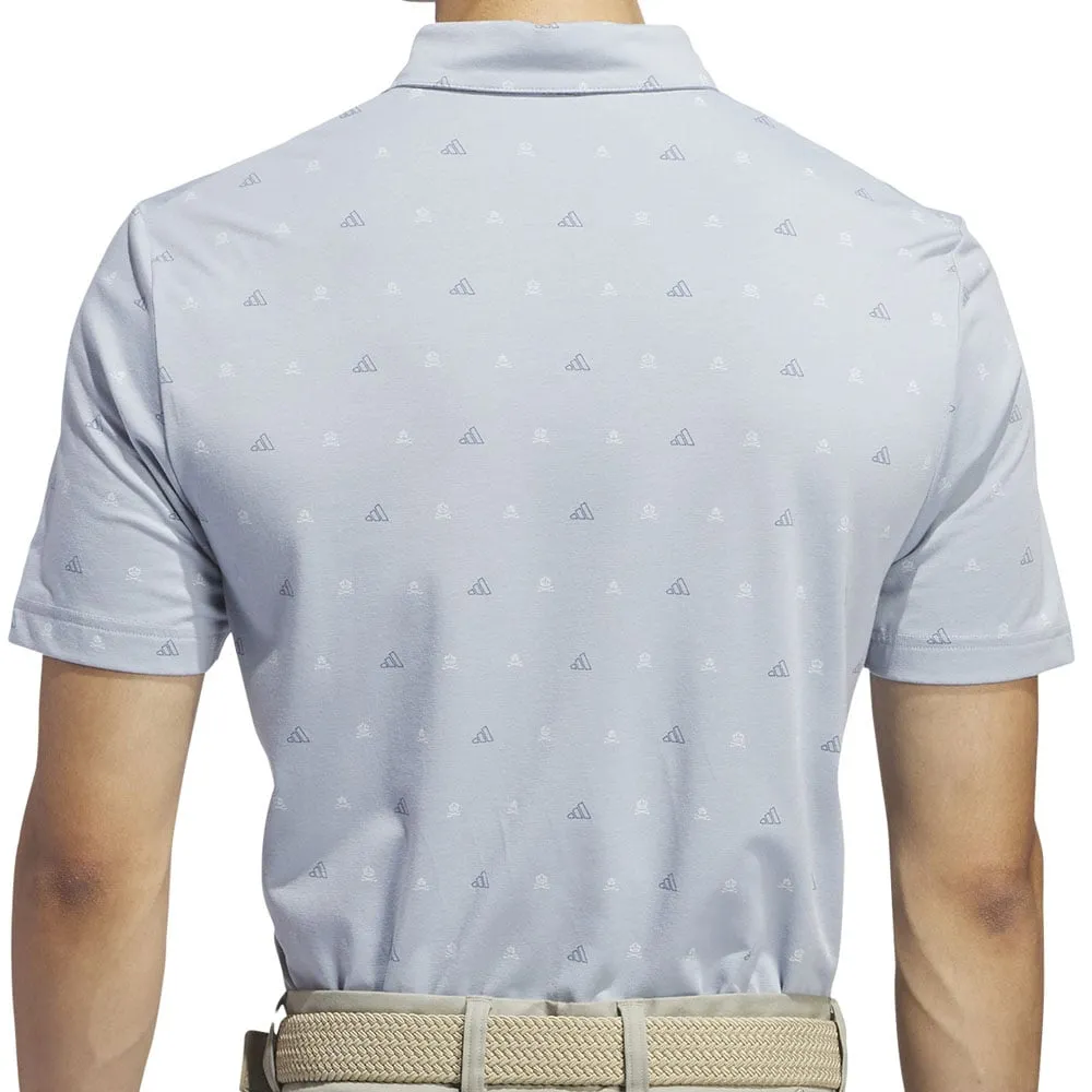 Black Friday Exclusive All Eyes on You Adidas Go-To Print 2 Polo Shirt - Light Grey
