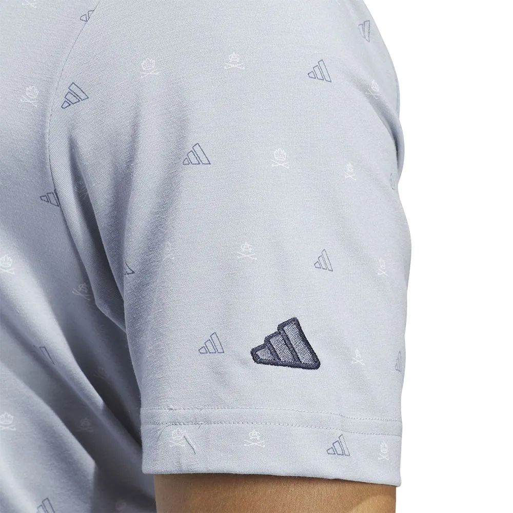 Rule the Streets Adidas Go-To Print 2 Polo Shirt - Light Grey