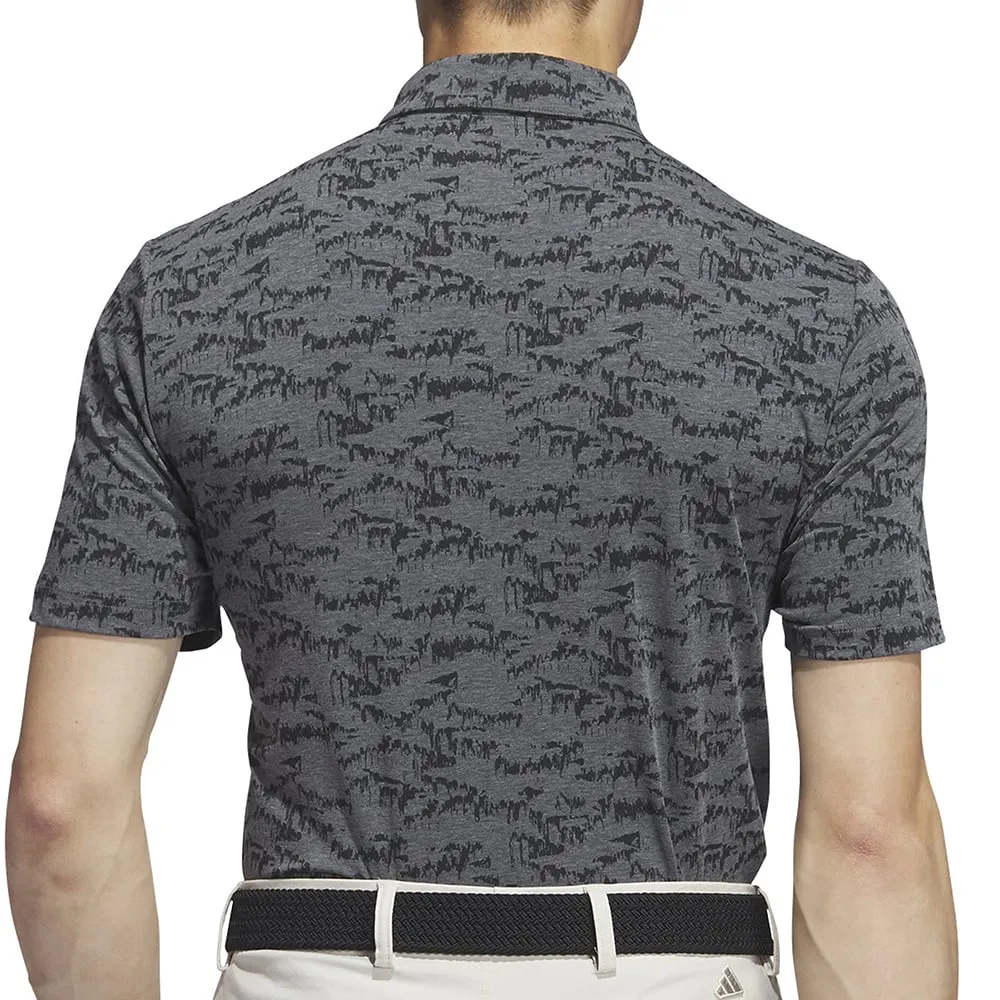 Adidas Go-To Print Polo Shirt - Black President's Day Sale