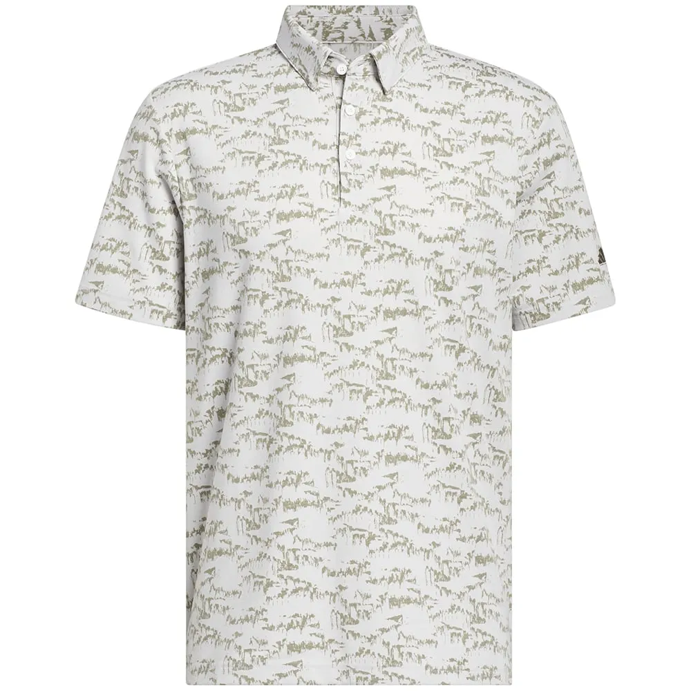 Walk with Purpose Adidas Go-To Print Polo Shirt - White