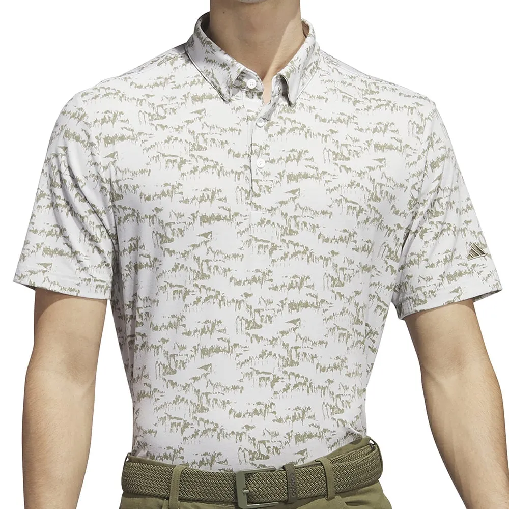 Adidas Go-To Print Polo Shirt - White Budget Friendly