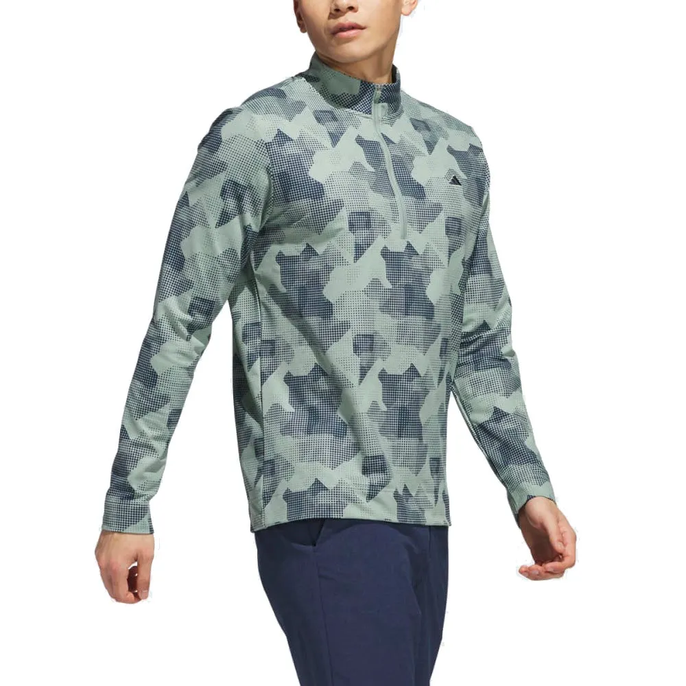 Easter Sale Not for the Ordinary Adidas Go-To Printed 1/4 Zip Pullover - Silver Green