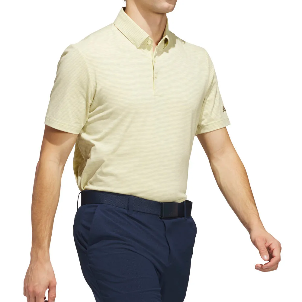 Move Like You Mean It Push Beyond Limits Adidas Go-To Printed Polo Shirt - Powder Yellow/Wonder Silver