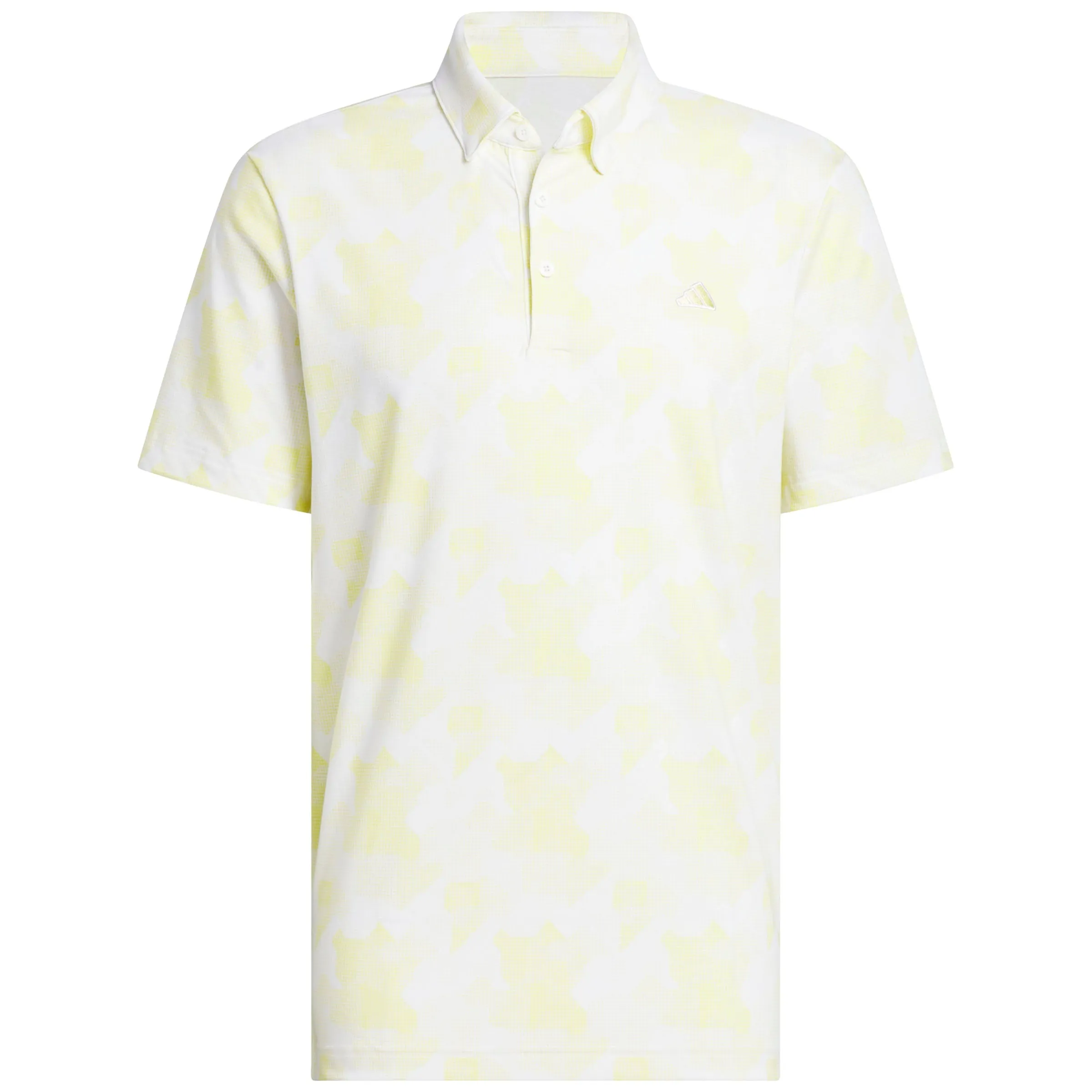 Adidas Go-To Printed Polo Shirt - White/Powder Yellow Fearlessly You