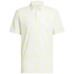 Adidas Go-To Printed Polo Shirt - White/Powder Yellow Fearlessly You