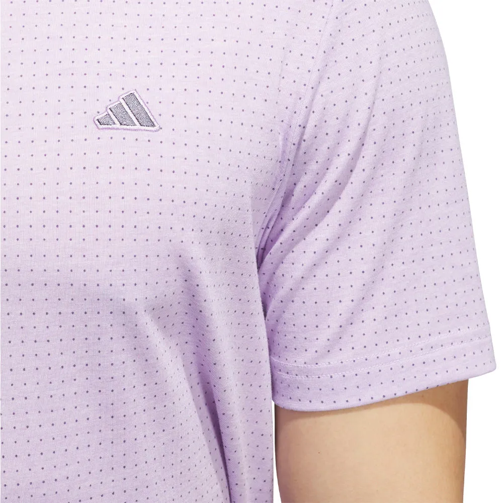 Economical Adidas Go-To Rise Print Polo Shirt - Powder Plum