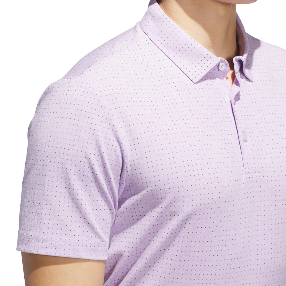 Adidas Go-To Rise Print Polo Shirt - Powder Plum Black Friday Exclusive