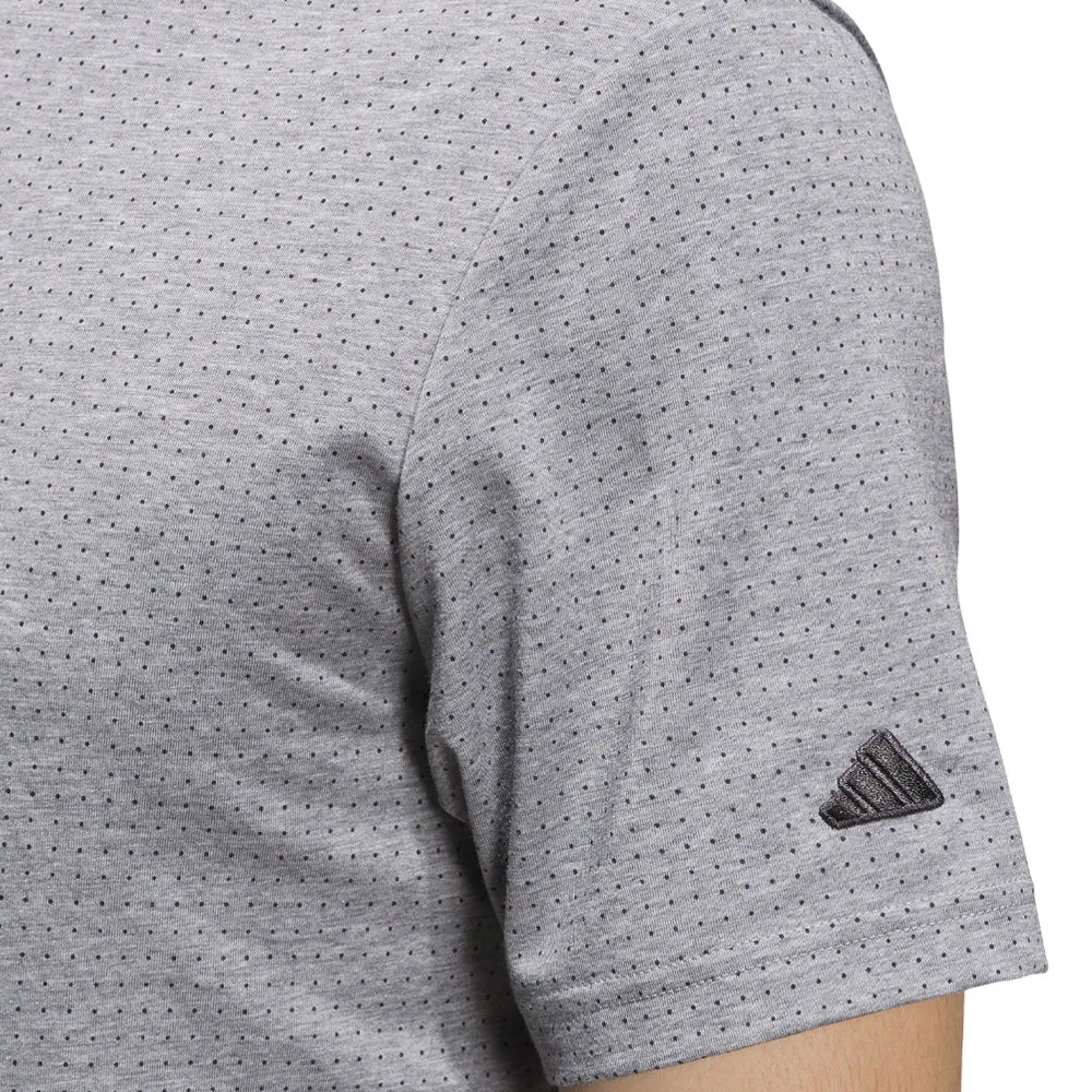 Made to Move Memorial Day Sale Adidas Go-To Rise Print Sleeve Logo Polo Shirt - Carbon