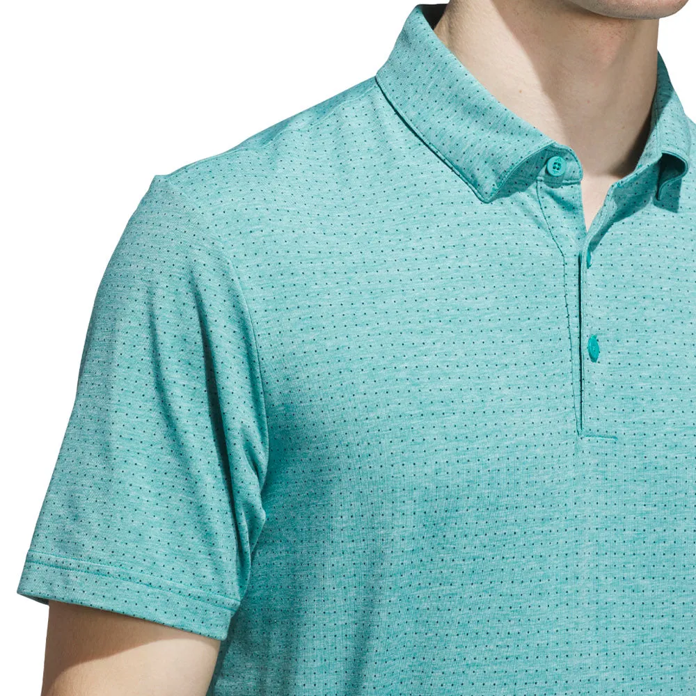 Adidas Go-To Rise Print Sleeve Logo Polo Shirt - Pure Teal Christmas Day Sale Steal