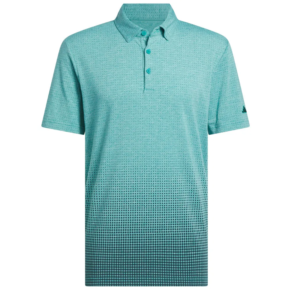 Own the Moment Adidas Go-To Rise Print Sleeve Logo Polo Shirt - Pure Teal