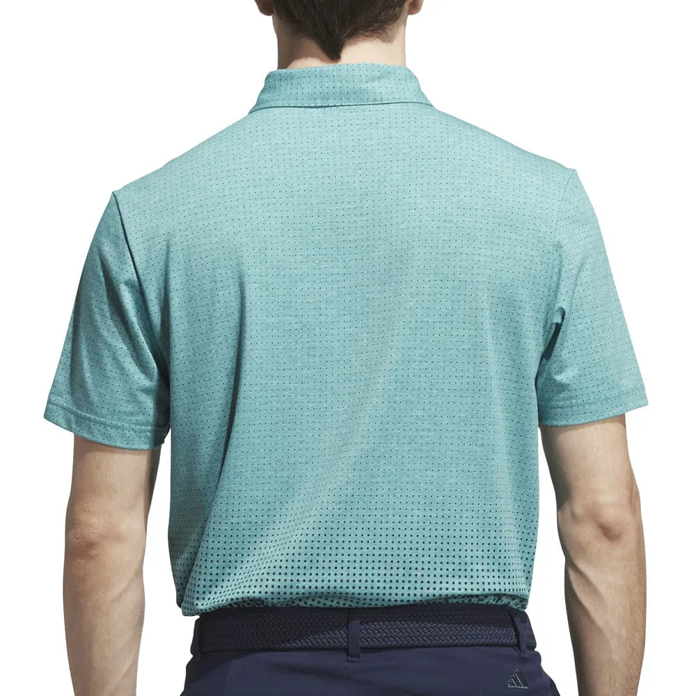 Make a Statement Adidas Go-To Rise Print Sleeve Logo Polo Shirt - Pure Teal