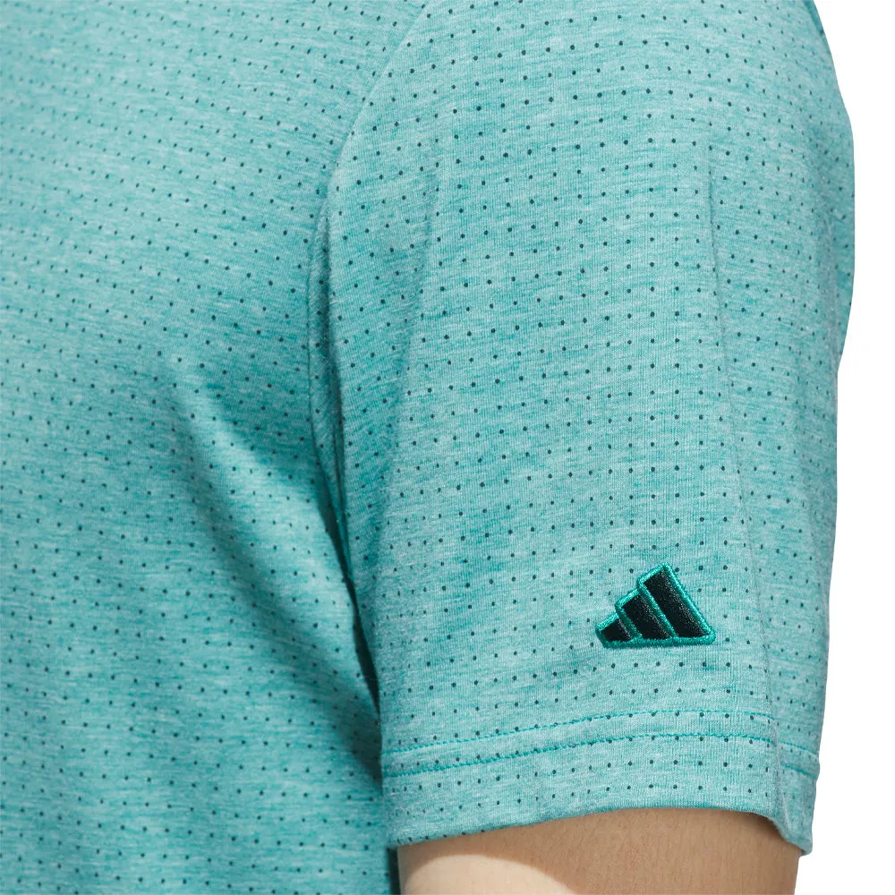 Performance Unleashed Adidas Go-To Rise Print Sleeve Logo Polo Shirt - Pure Teal