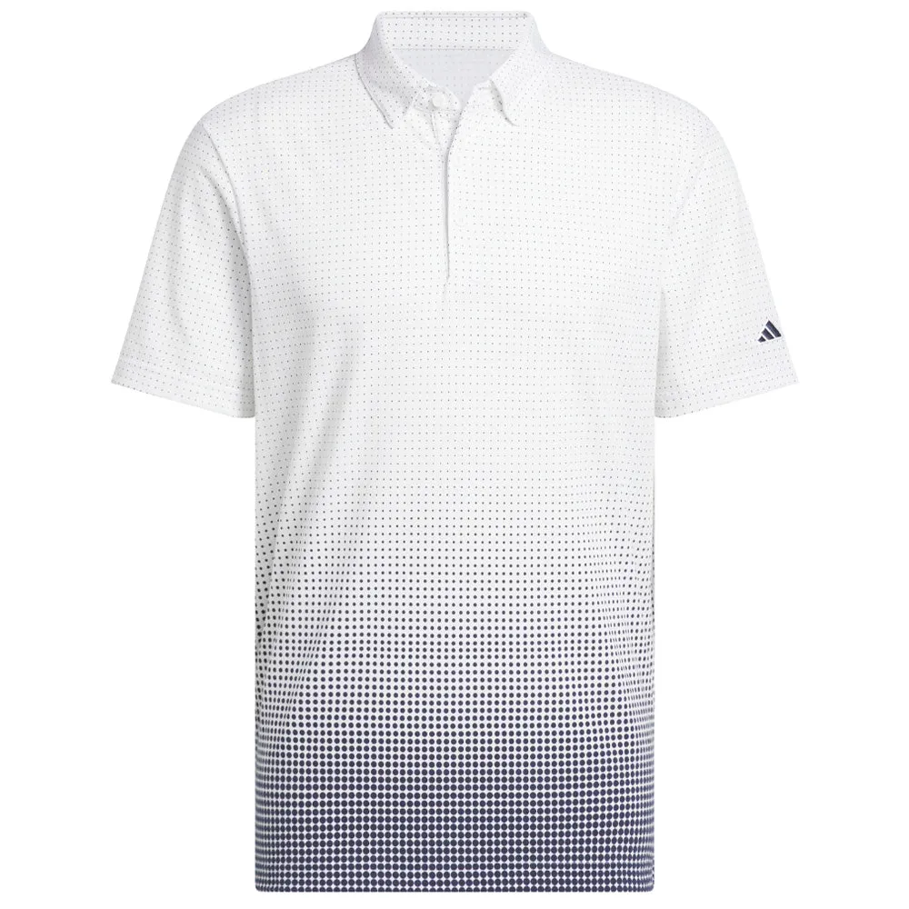 Define Your Own Way Adidas Go-To Rise Print Sleeve Logo Polo Shirt - White