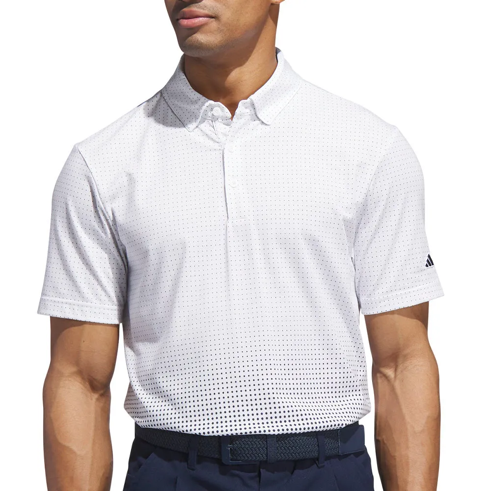 Adidas Go-To Rise Print Sleeve Logo Polo Shirt - White Rule the Streets