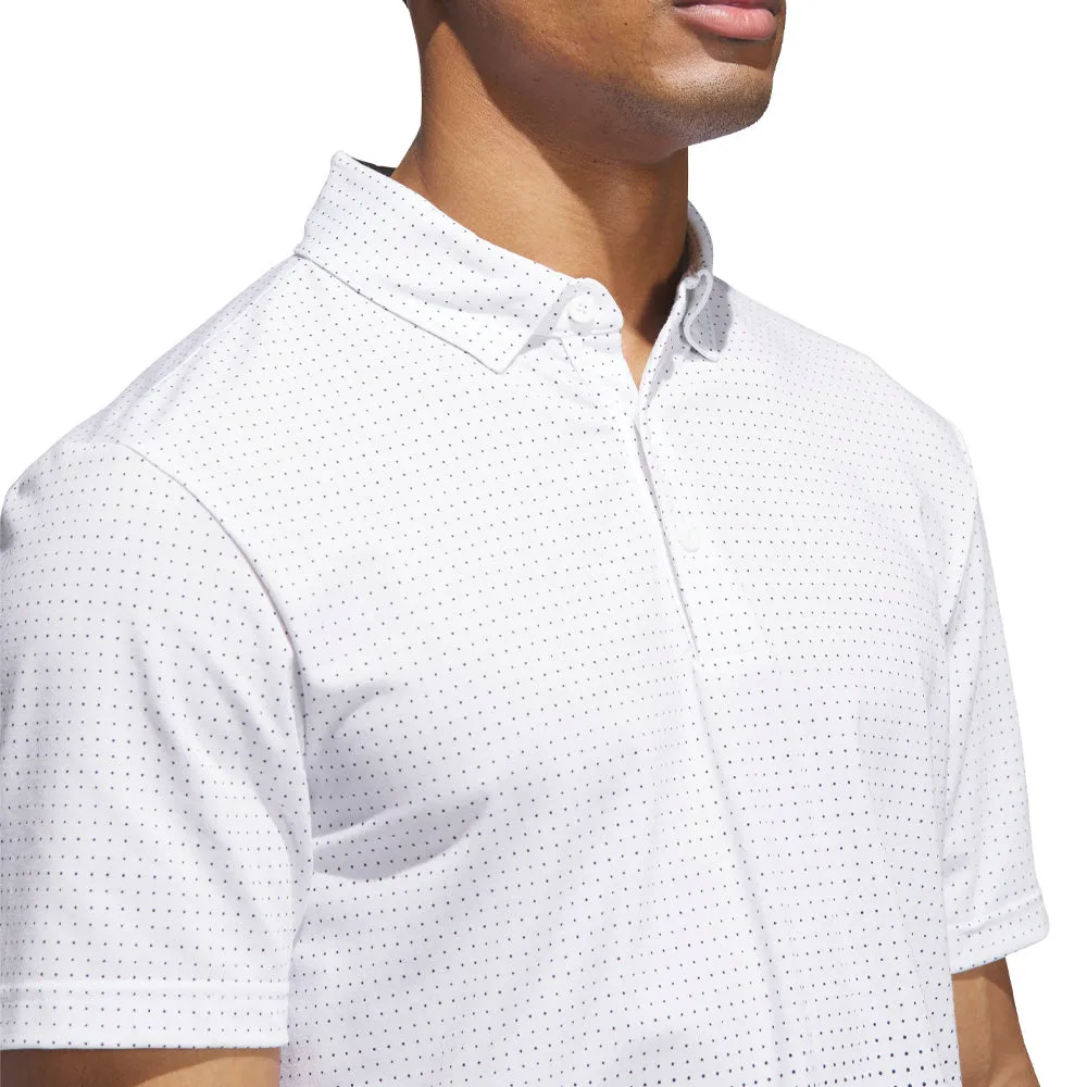 Adidas Go-To Rise Print Sleeve Logo Polo Shirt - White Made to Turn Heads Push Beyond Limits