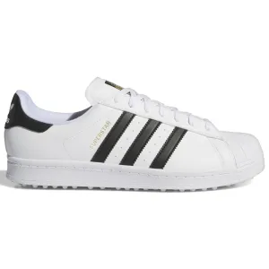 Keep Going Strong Adidas Golf Originals Superstar Spikeless Shoes - Ftwr White/Core Black/Gold Met