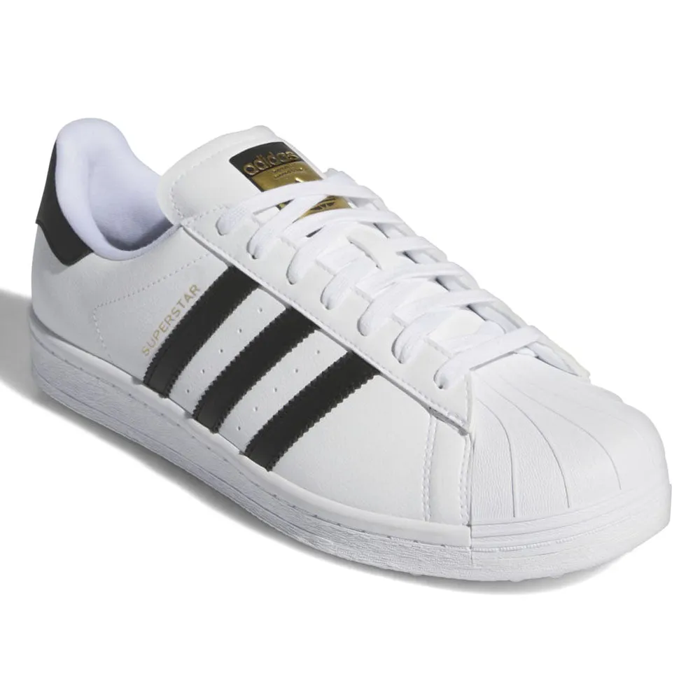 Stay in Motion Own the Streets Adidas Golf Originals Superstar Spikeless Shoes - Ftwr White/Core Black/Gold Met