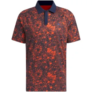 Adidas Mesh Print Polo Shirt - Collegiate Navy/Preloved Red Define Your Own Way Holiday Sale