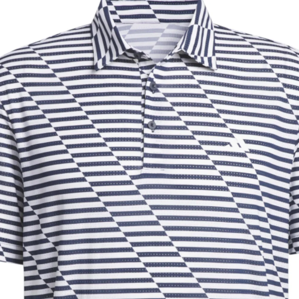 Hit Your Next Level Black Friday Exclusive Adidas Mesh Print Polo Shirt - Collegiate Navy/White
