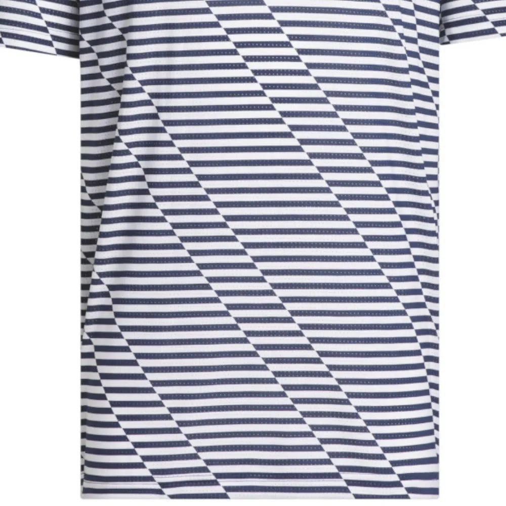 Made to Turn Heads Adidas Mesh Print Polo Shirt - Collegiate Navy/White