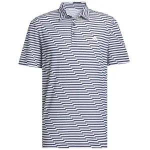 Walk with Purpose Adidas Mesh Print Polo Shirt - Collegiate Navy/White