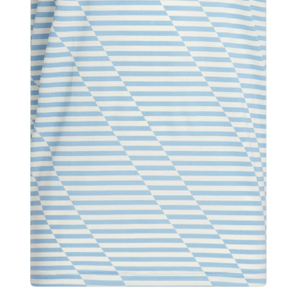 Walk Tall Chase What Moves You Adidas Mesh Print Polo Shirt - Semi Blue Burst/Ivory