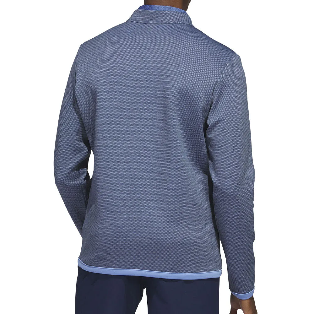 Performance Unleashed Adidas Microdot 1/4 Zip Pullover - Collegiate Navy/Blue Fusion