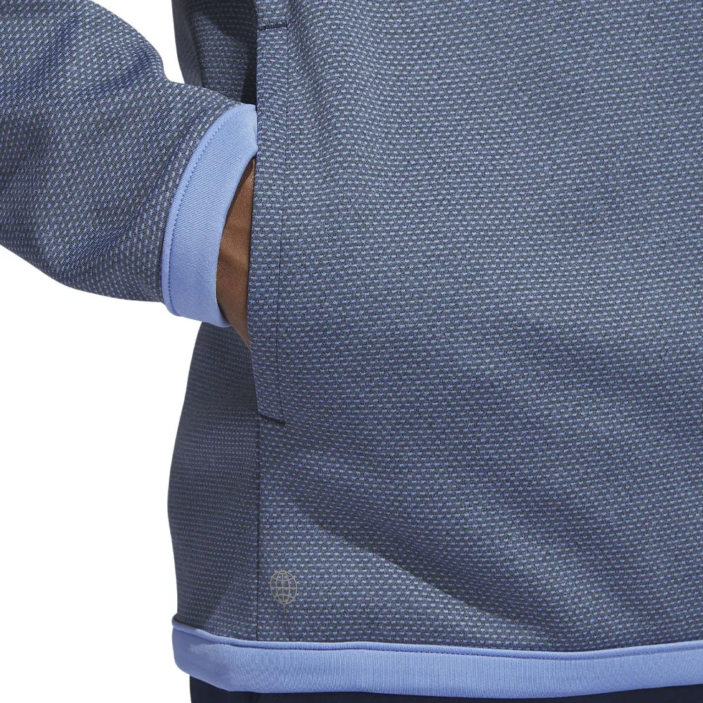 Own the Streets Own the Vibe Adidas Microdot 1/4 Zip Pullover - Collegiate Navy/Blue Fusion