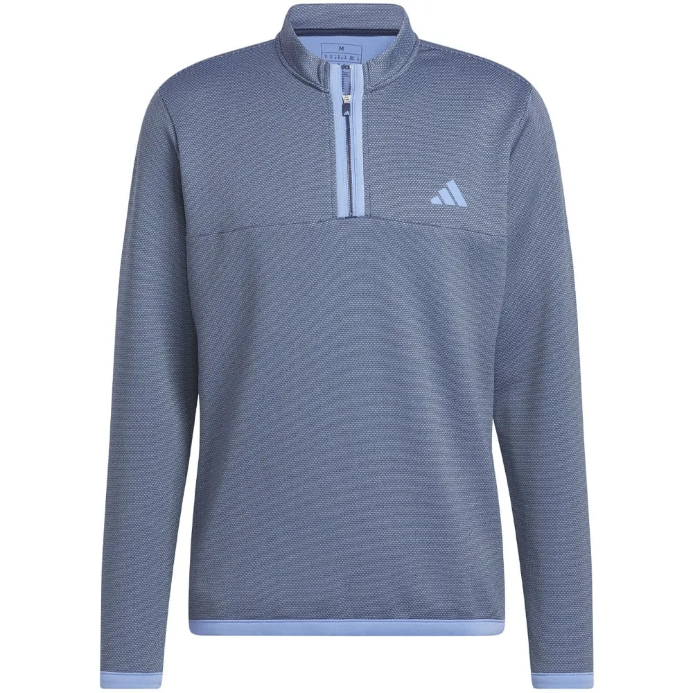 Command Attention Adidas Microdot 1/4 Zip Pullover - Collegiate Navy/Blue Fusion