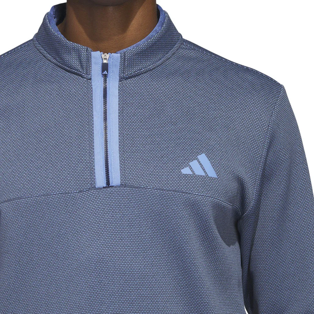Adidas Microdot 1/4 Zip Pullover - Collegiate Navy/Blue Fusion Built for the Bold Walk Tall