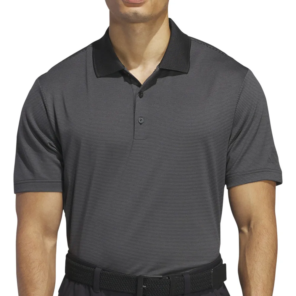 Built for the Bold Own the Moment Adidas Ottoman Polo Shirt - Black/Grey Six