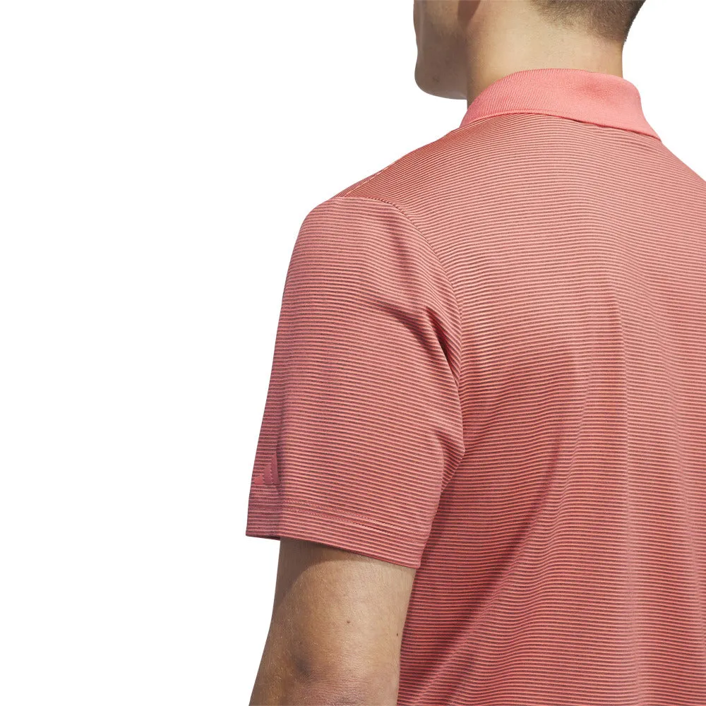 Move Like You Mean It Walk Loud Adidas Ottoman Polo Shirt - Preloved Scarlet/Charcoal