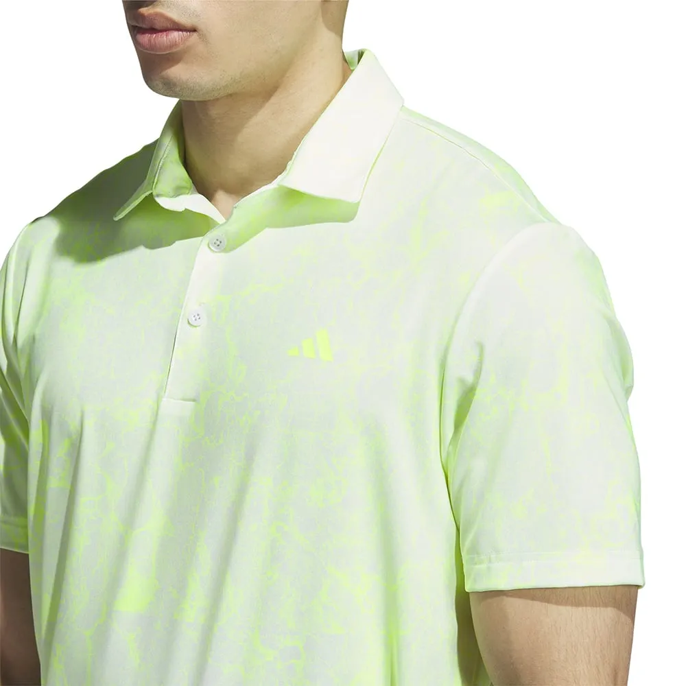Adidas Sun Energy Polo Shirt - White Green Deal Of The Century Walk with Purpose