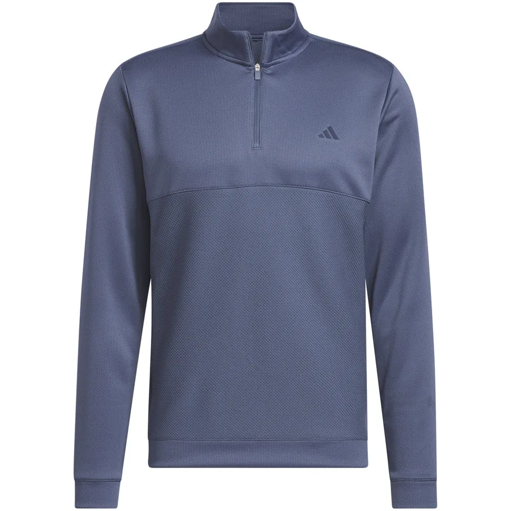 Black Friday Exclusive Step Out Boldly Adidas Textured 1/4 Zip Pullover - Preloved Ink