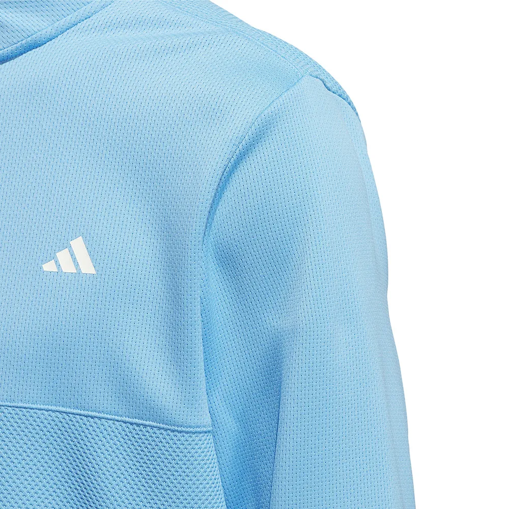 Built to Move You Bring the Heat Adidas Textured 1/4 Zip Pullover - Semi Blue Burst