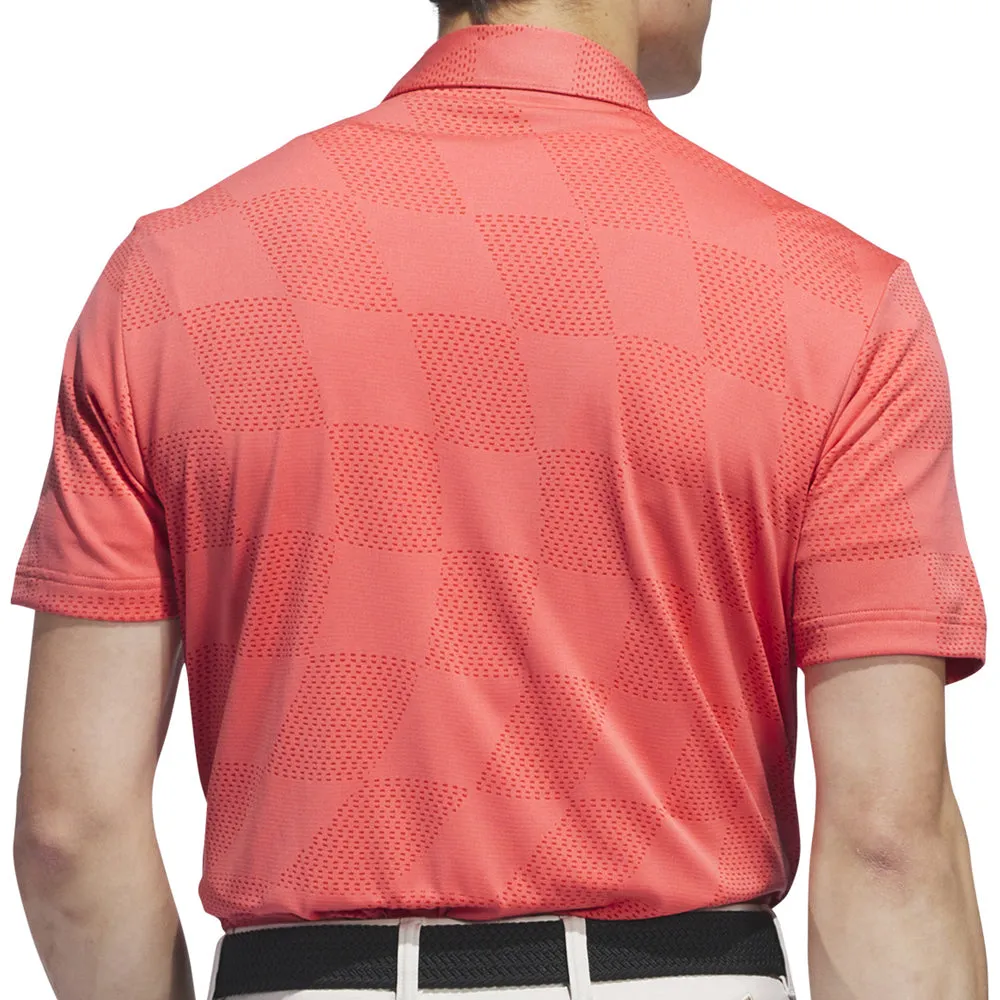 Born to Stand Out Engineered for Speed Adidas Textured Polo - Preloved Scarlet