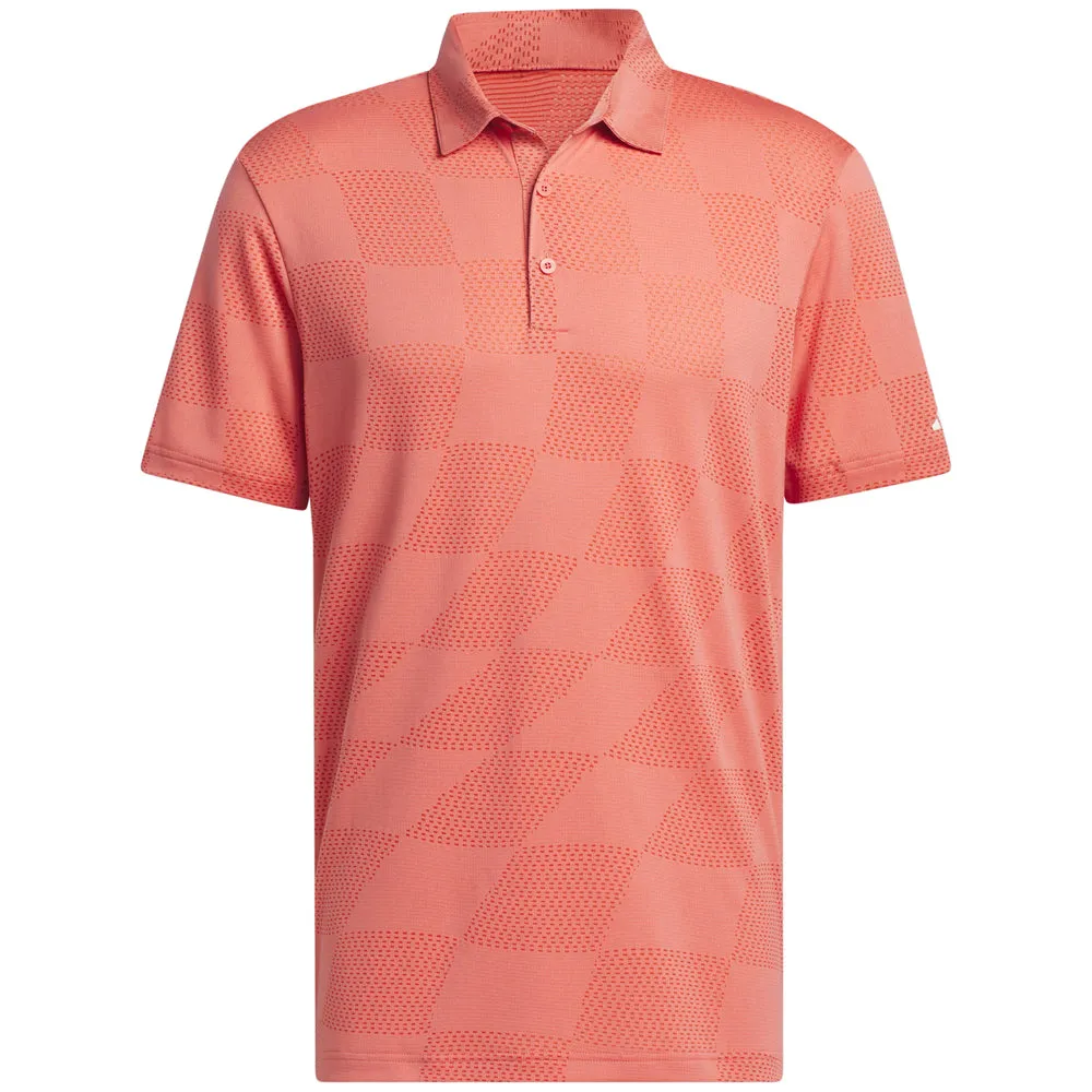 Performance Unleashed President's Day Sale Adidas Textured Polo - Preloved Scarlet