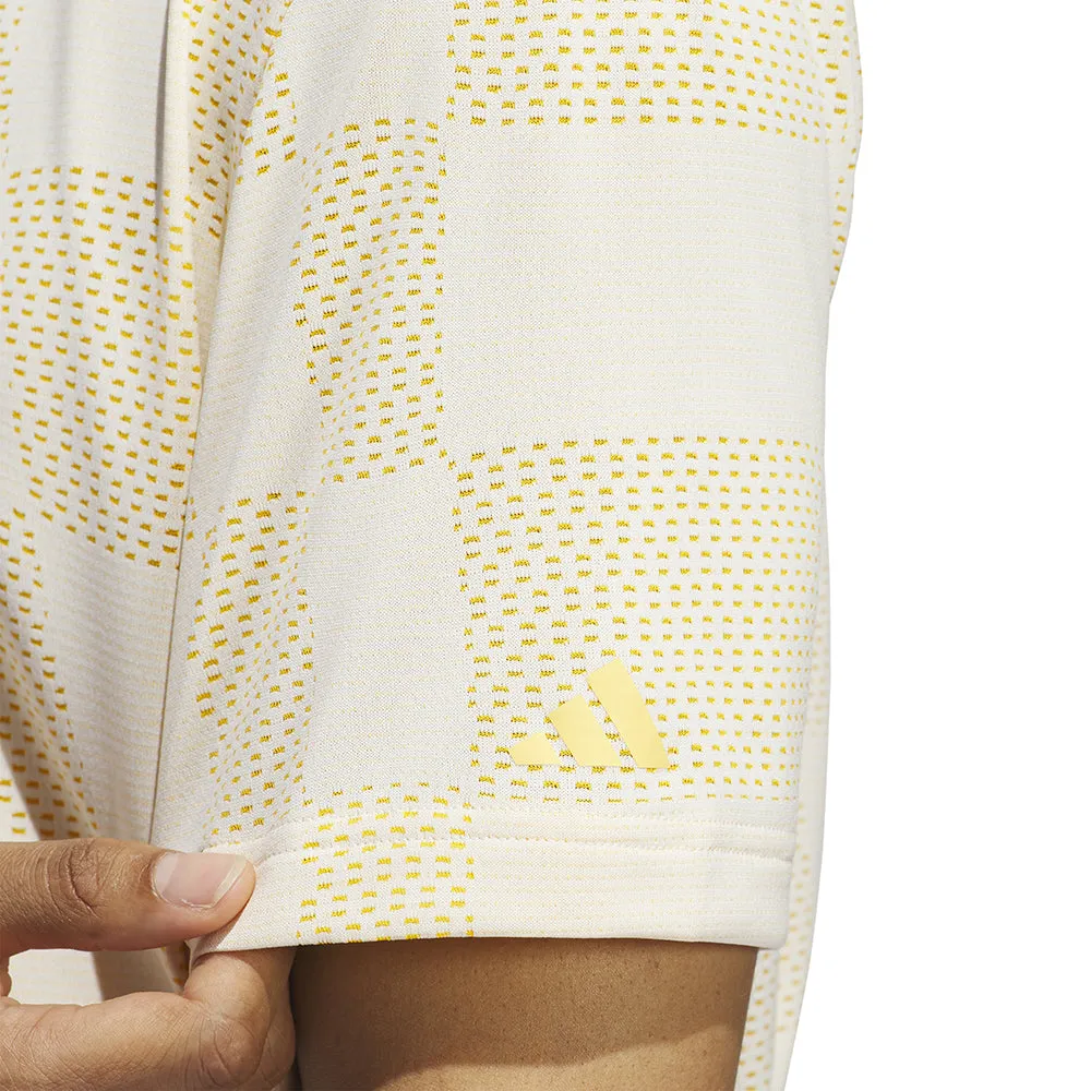 Adidas Textured Polo Shirt - Ivory Memorial Day Sale