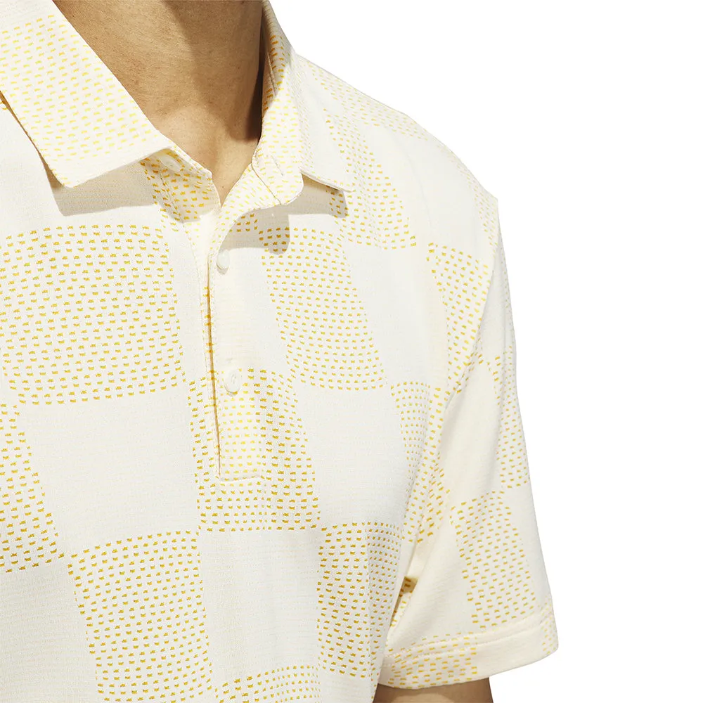Black Friday Deal Adidas Textured Polo Shirt - Ivory