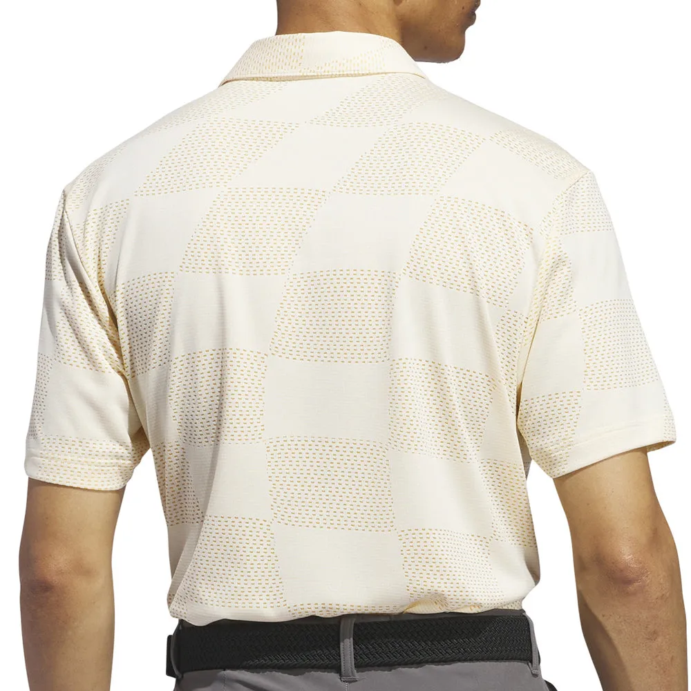 Confidence Starts Here Adidas Textured Polo Shirt - Ivory