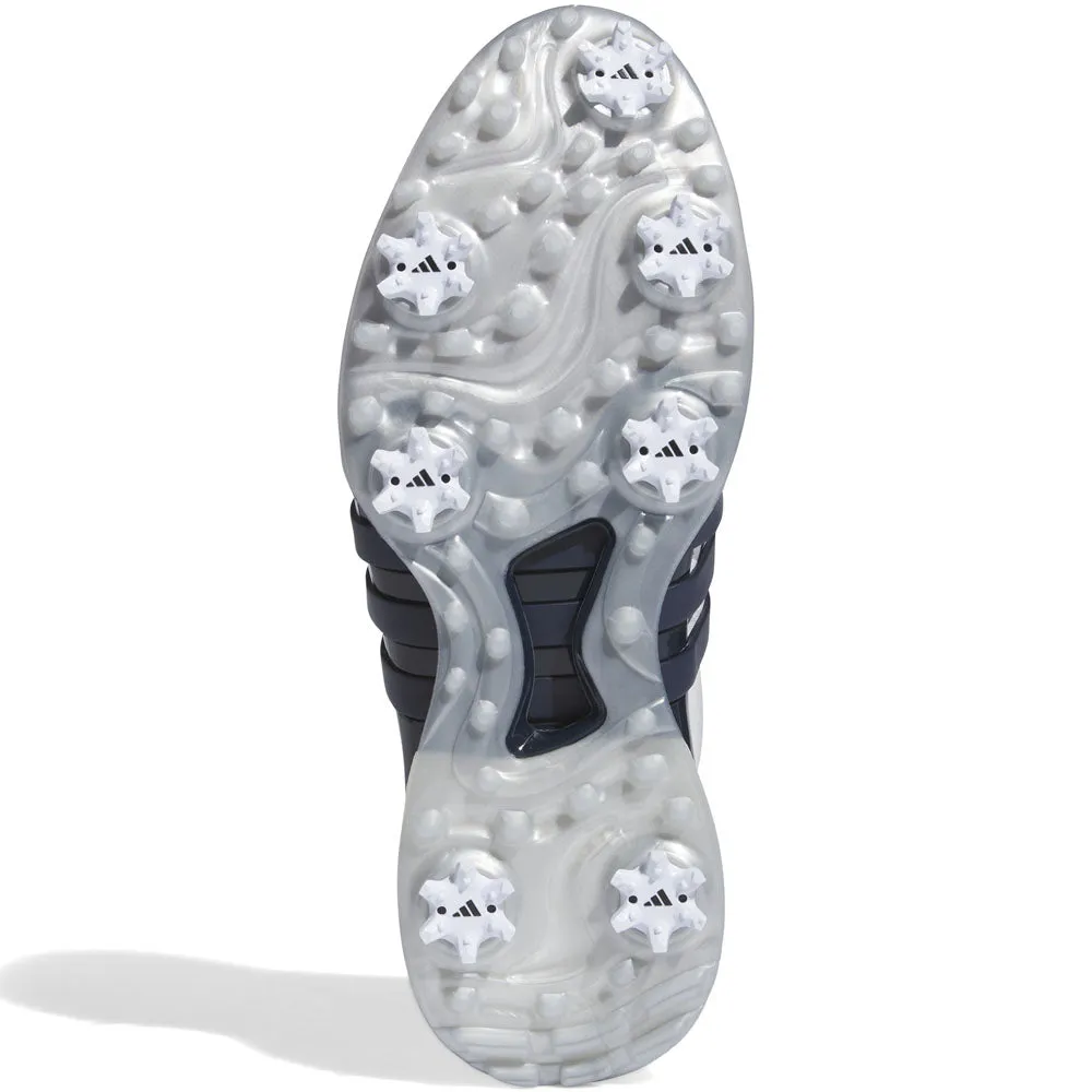 Redefine Classic Black Friday Sale Adidas Tour360 24 Spiked Waterproof Shoes - Ftwr White/Collegiate Navy/Silver Met.