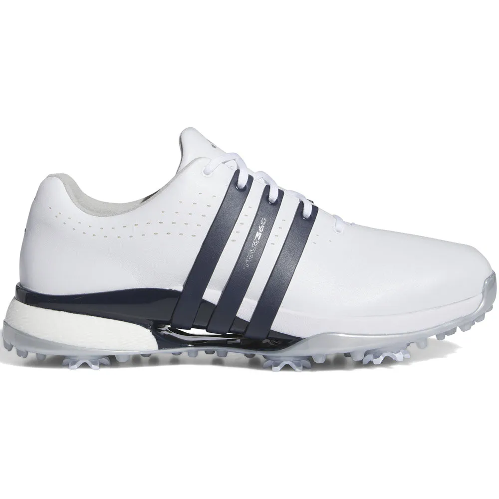 Adidas Tour360 24 Spiked Waterproof Shoes - Ftwr White/Collegiate Navy/Silver Met. Not for the Ordinary Big Savings