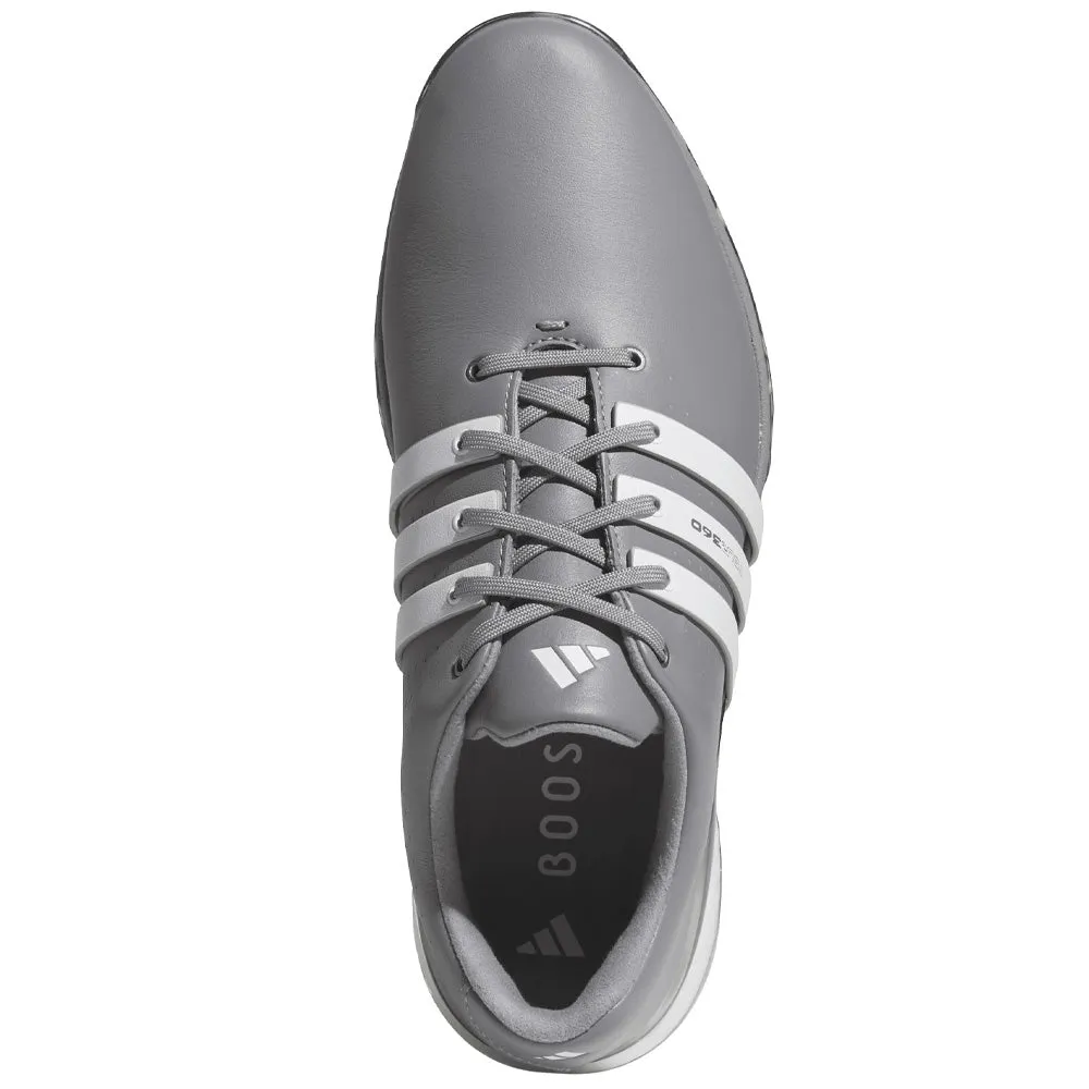 Adidas Tour360 24 Spiked Waterproof Shoes - Grey Three/Ftwr White/Iron Met. Command Attention