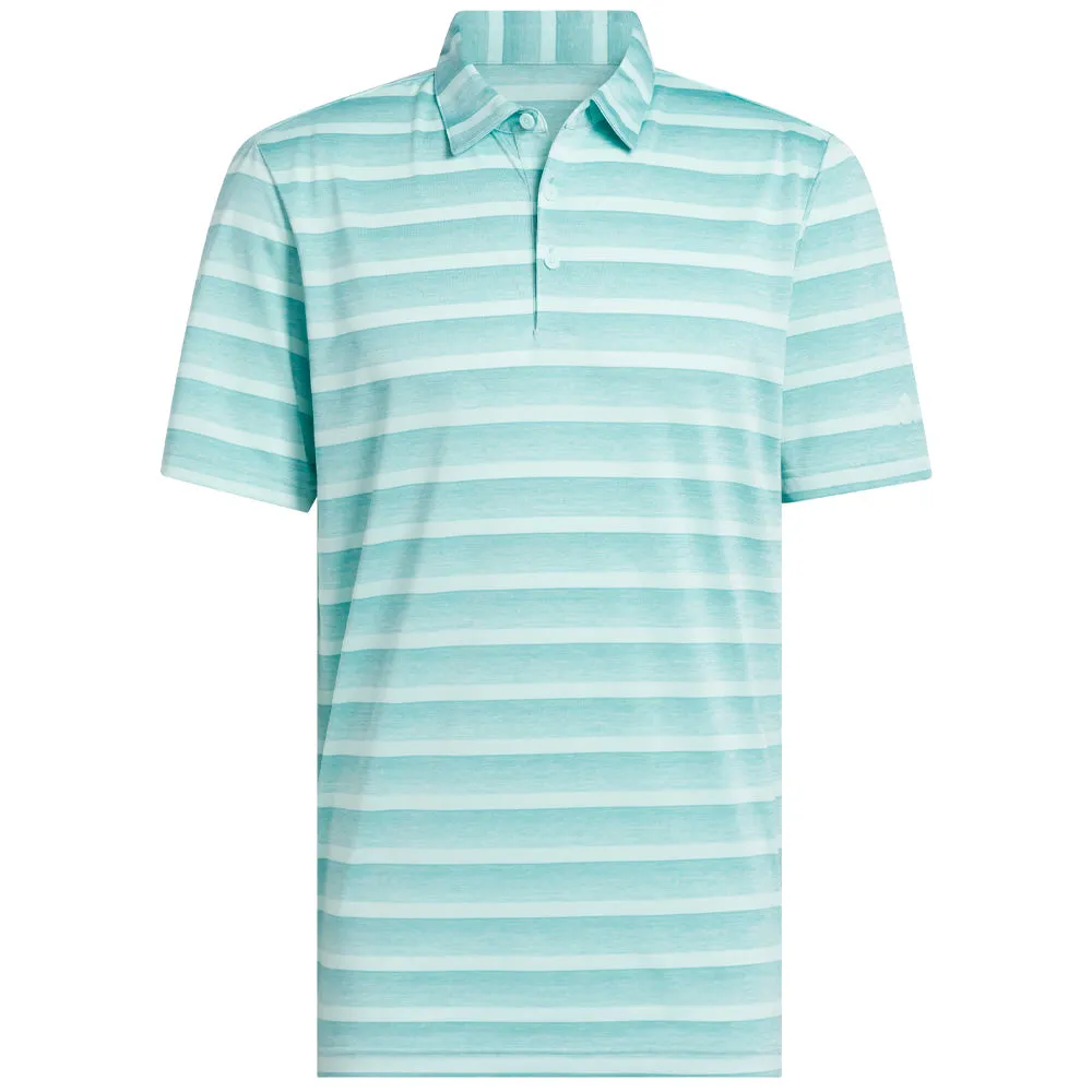 Adidas Two-Colour Stripe Polo Shirt - Mint Ton/Semi Flash Aqua Own the Vibe