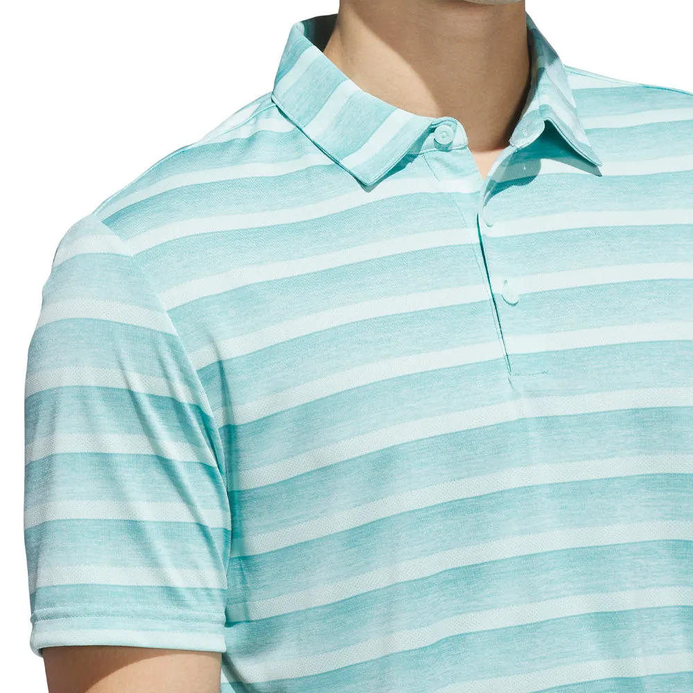 Define Your Own Way Father's Day Sale Adidas Two-Colour Stripe Polo Shirt - Mint Ton/Semi Flash Aqua
